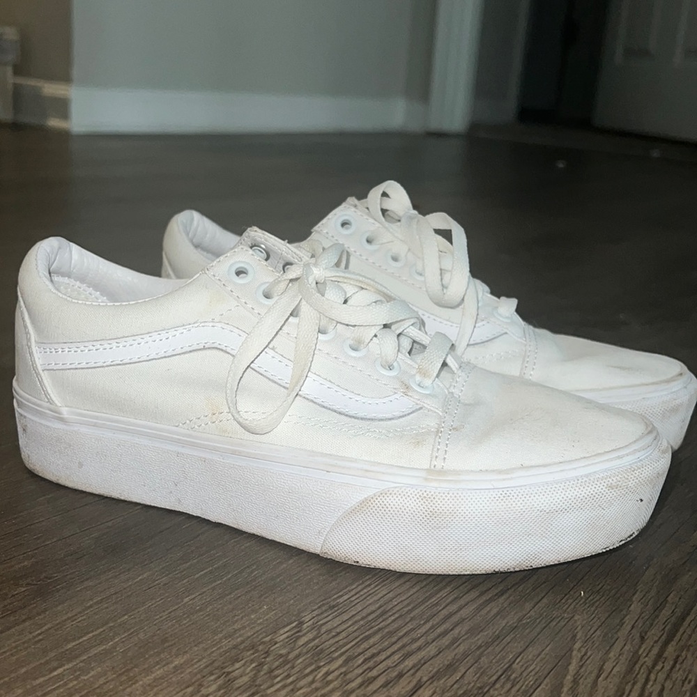 White platform vans